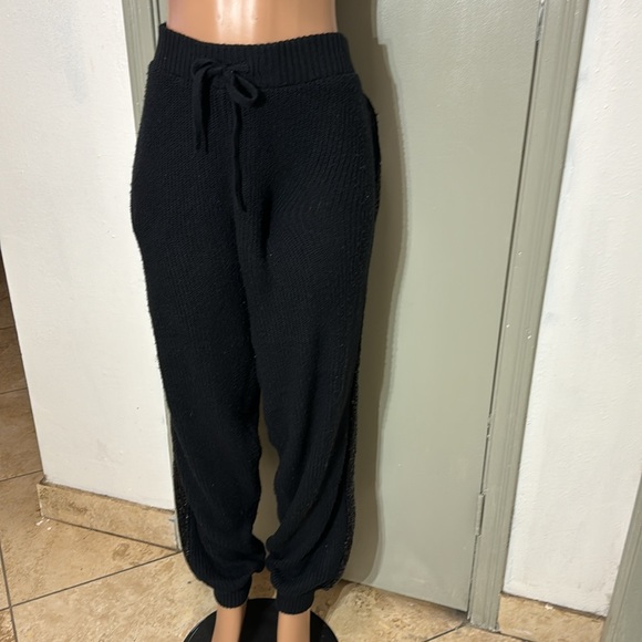 INC Fuzzy Knit Joggers with Sequence on side, side pockets, drawstring waist - Picture 8 of 17